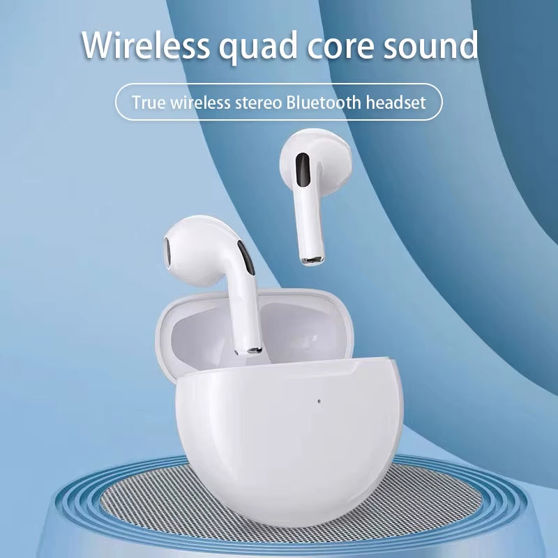 TWS Pro 6 Earphone Bluetooth Headphones with Mic 9D Stereo Hifi Earbuds for Xiaomi Samsung Android Wireless Bluetooth Headset