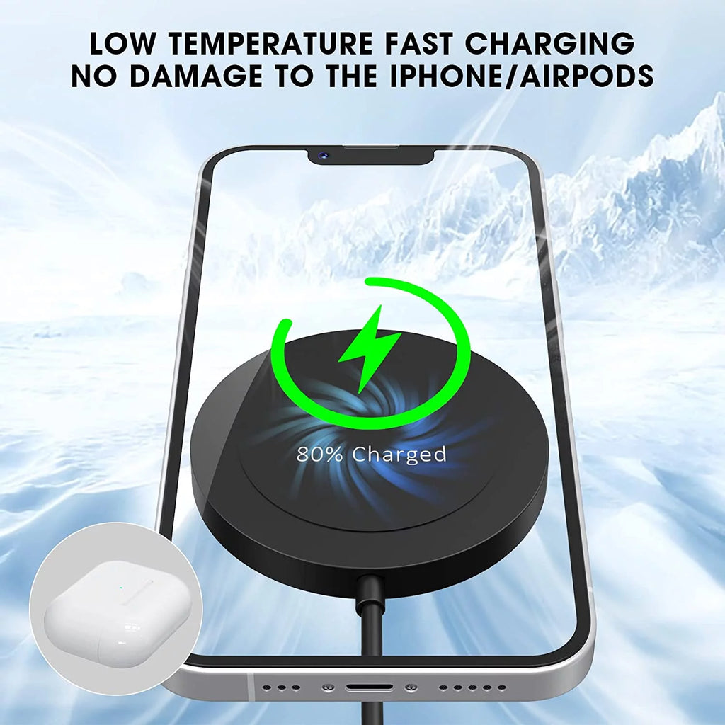 Mag-Safe Charger - Magnetic Wireless Charger for Iphone 15/15 Pro/14/14 Pro/14 Plus/14 Pro Max/ 13/13 Pro/13 Pro Max - Fast Charging Pad for Airpods 3/2/Pro
